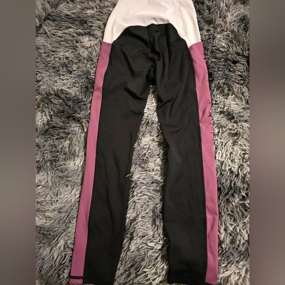 Stylish Kids' Black and Purple Bottoms by Move Theology Msrp $25. Size-XS